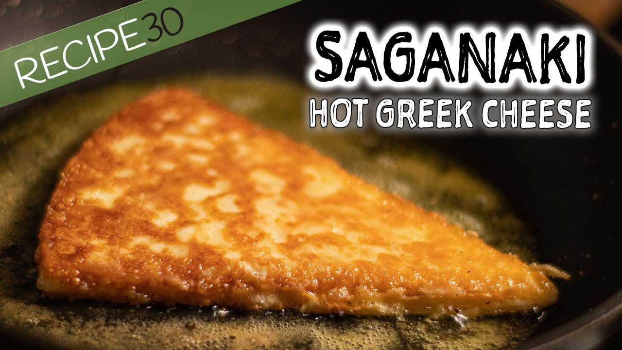 Here is the Greek flaming Cheese (Saganaki)