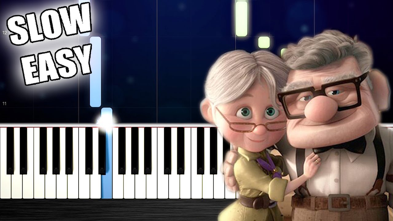 Married Life - Up - SLOW EASY Piano Tutorial by PlutaX