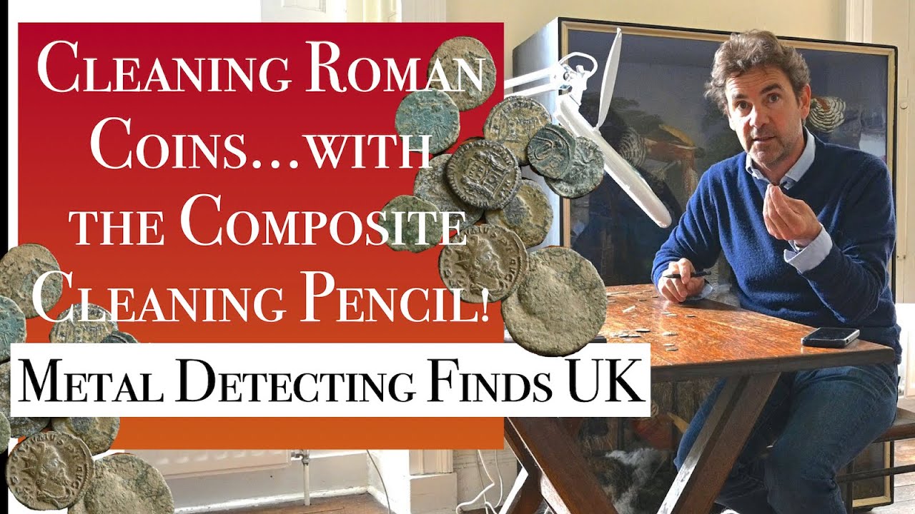 How to Clean Roman Coins with the Composite Cleaning Pencil - Metal Detecting UK 2022