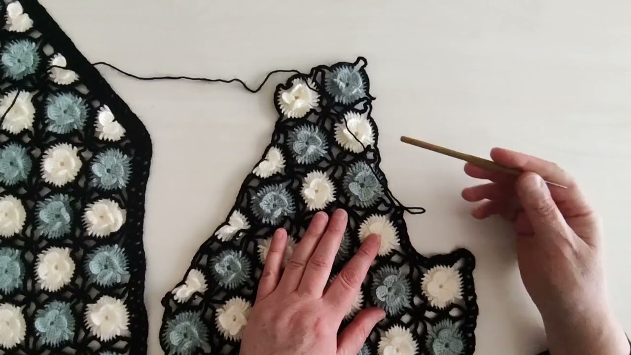 Motifli yeleğin kenar tığlaması- bölüm 5