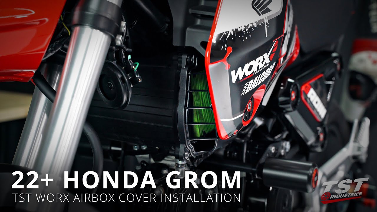 Как установить крышку воздушного короба TST WORX на Honda Grom 2022+ от TST Industries