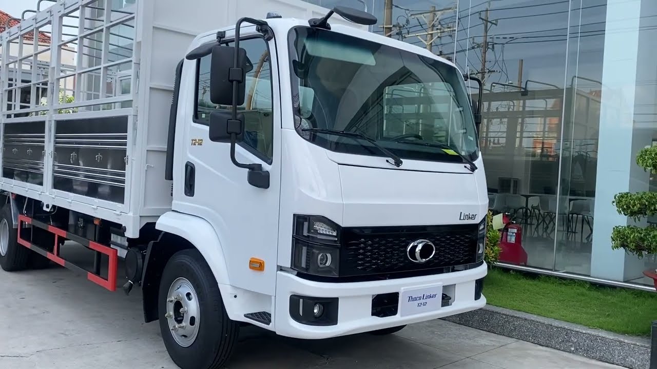 Xe Tải 7 Tấn Thaco Linker T2-12 Thùng Mui Bạt Màu Trắng Dài 6.3 Mét - Thaco Bình Dương