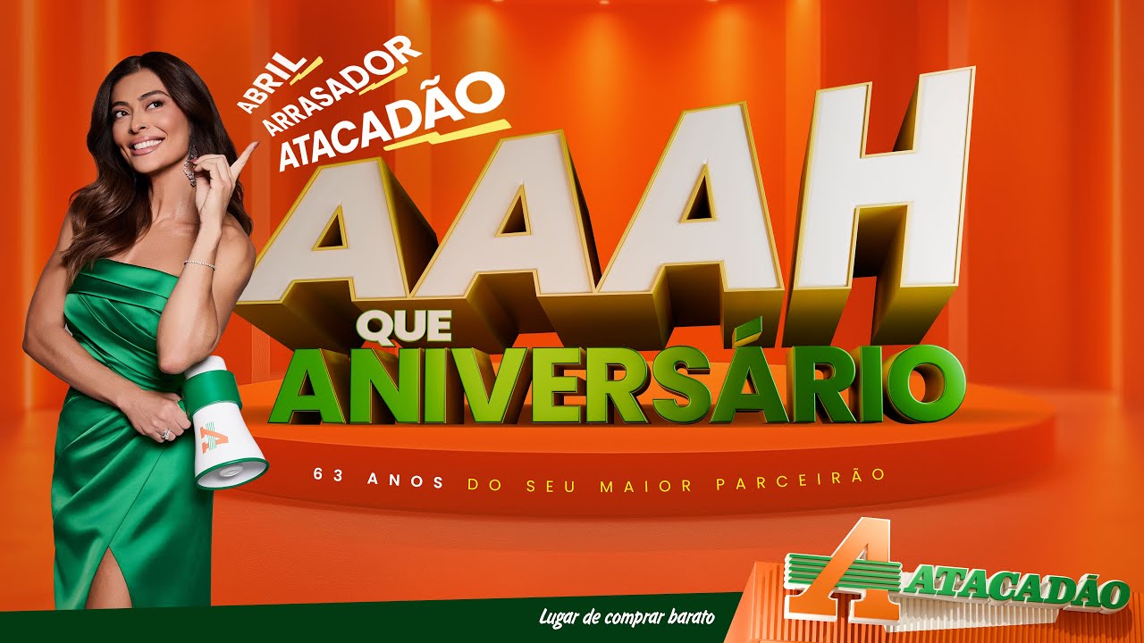 AAAH, que Anivers&aacute;rio! &Eacute; Abril Arrasador Atacad&atilde;o!