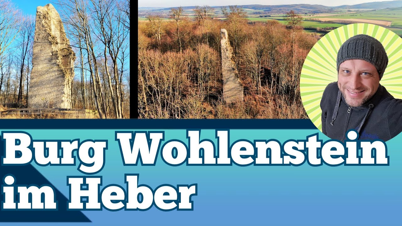 Burgruine Wohlenstein bei Bilderlahe im Heber - Wandern im Harzvorland - Burg Wohldenstein von oben