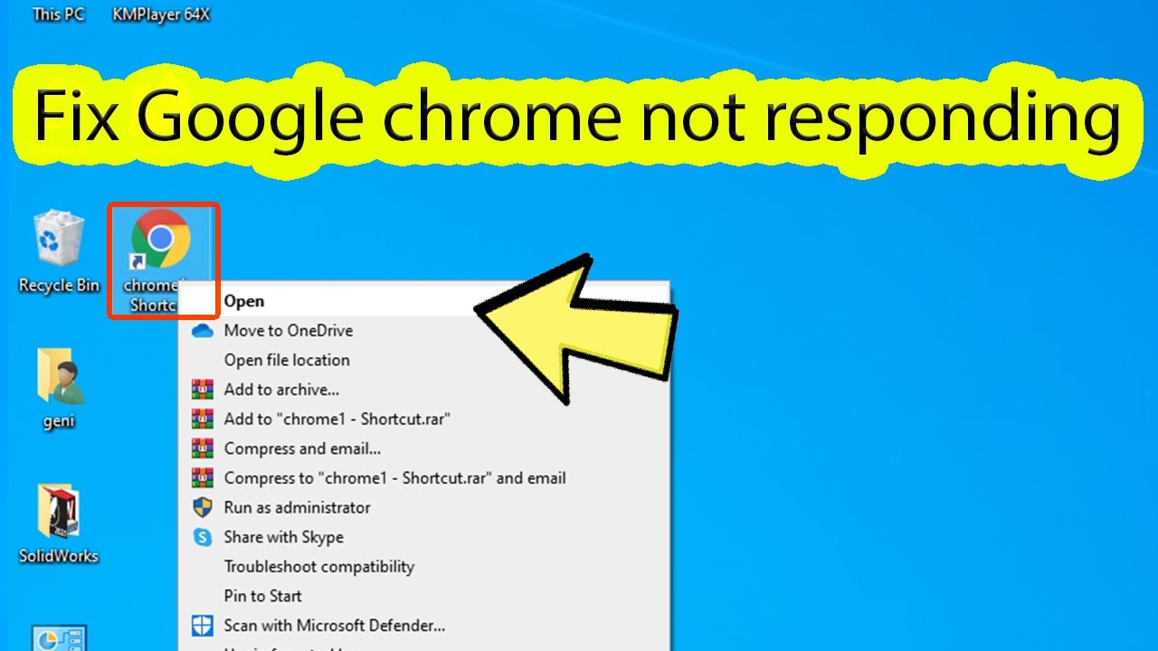 Google Chrome не открывается в Windows 10