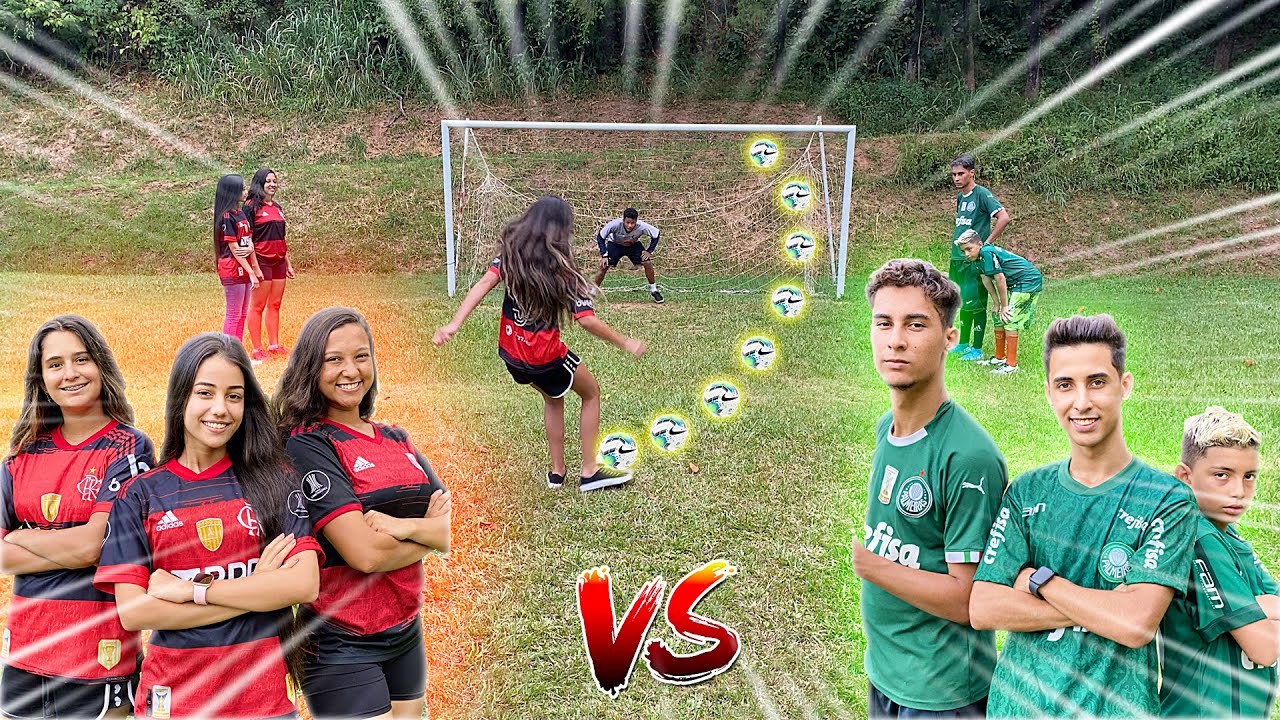 DESAFIO 3 vs 3 COM AS NAMORADAS!! QUEM GANHOU? DESAFIOS DE FUTEBOL ‹ Rikinho ›