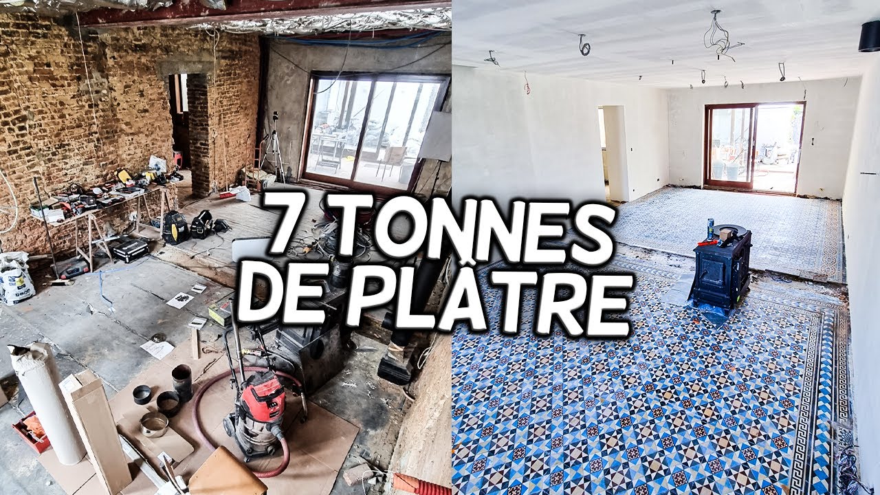 Plafonnage des murs 100% plâtre ! Rénovation Maison