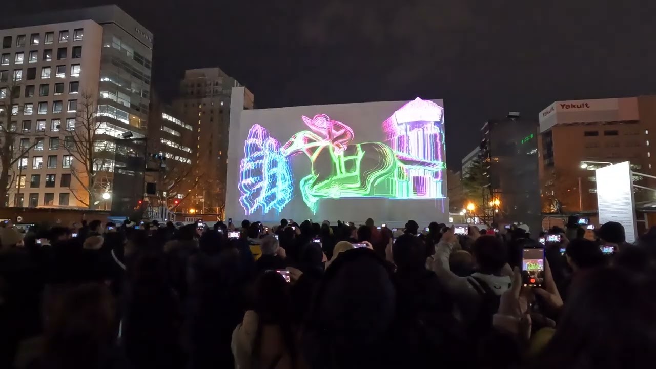 Sapporo Snow Festival Thorobred Snow Sculpture Animation
