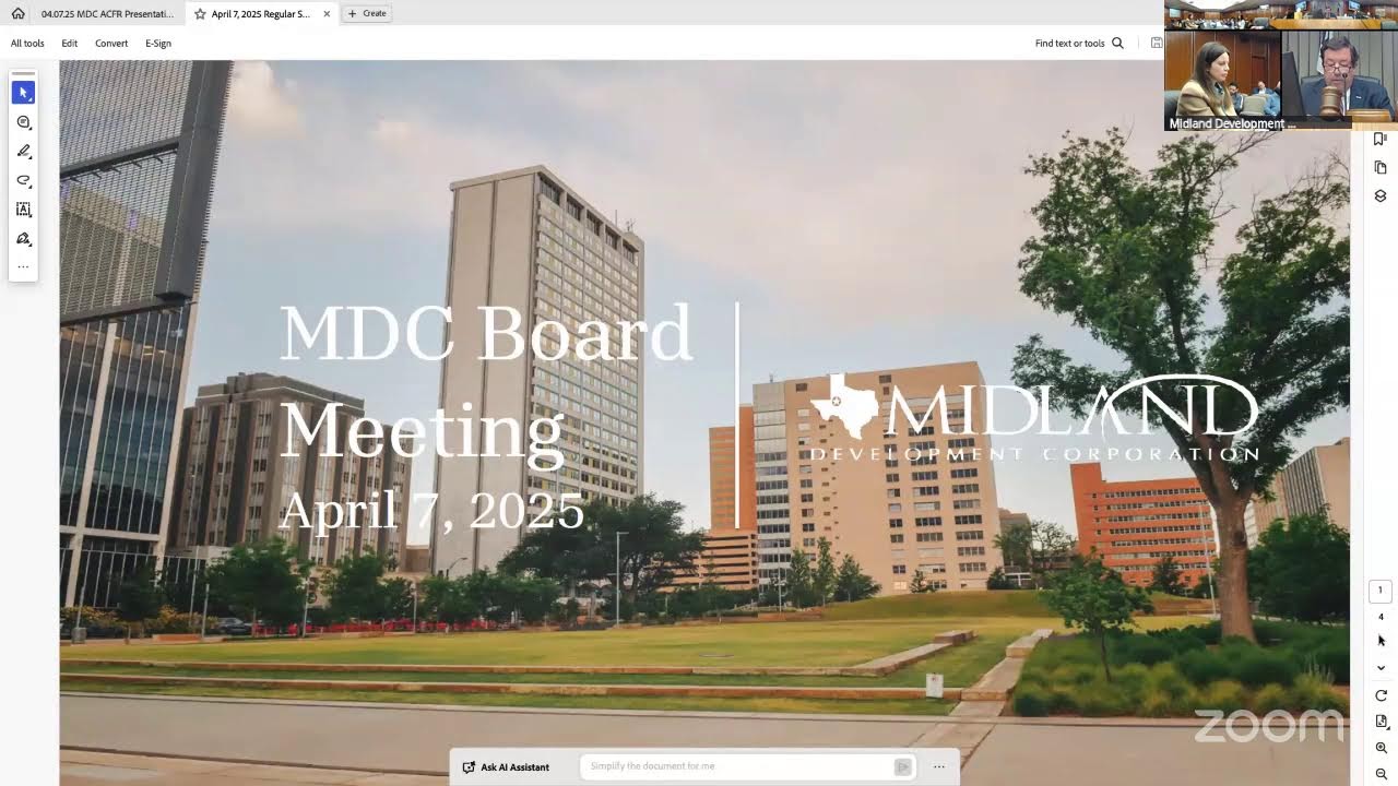 Midland Development Corporation April Board Meeting