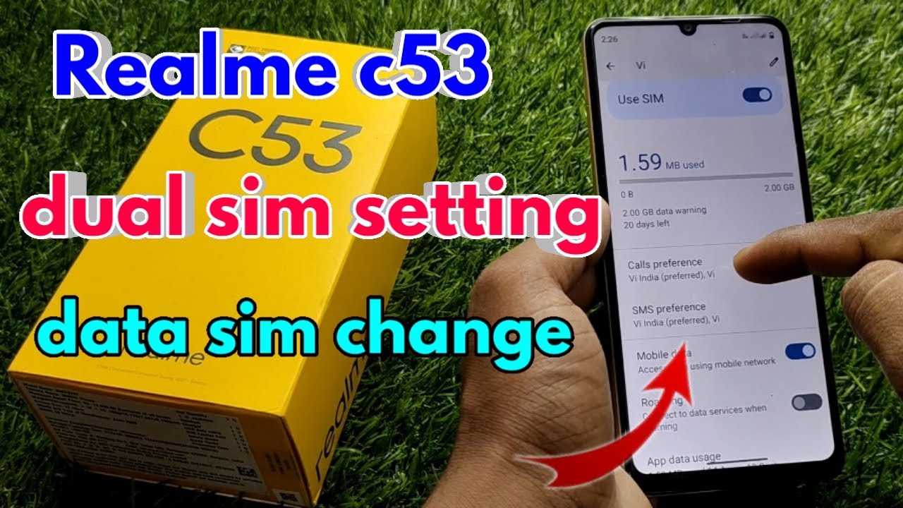 realme c53 dual sim call setting, realme c53 data sim change kaise kare