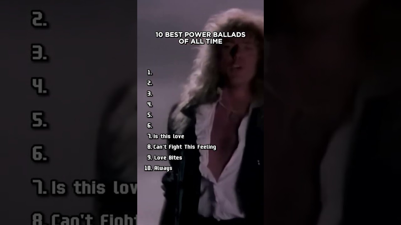 🎸 "Top 10 Power Ballads of All Time | Epic Rock Anthems That Hit You Right in the Heart"
