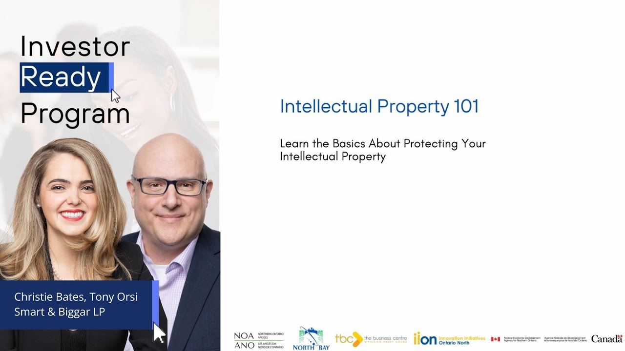 Investor Ready Program - Tony Orsi, Meghan Dillon / Smart & Biggar LP