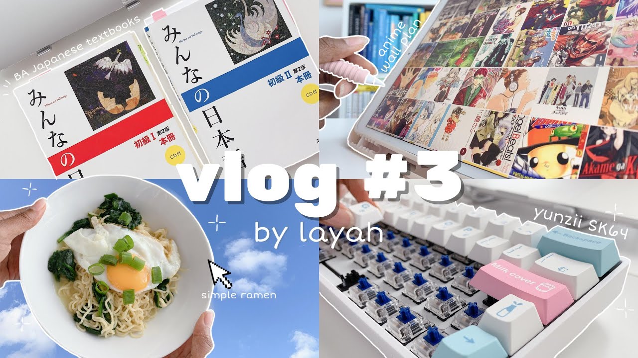 (vlog#3) first day of *online* college 📝💻 | year abroad Q&A 🇯🇵 | anime wall decor| BA Japanese