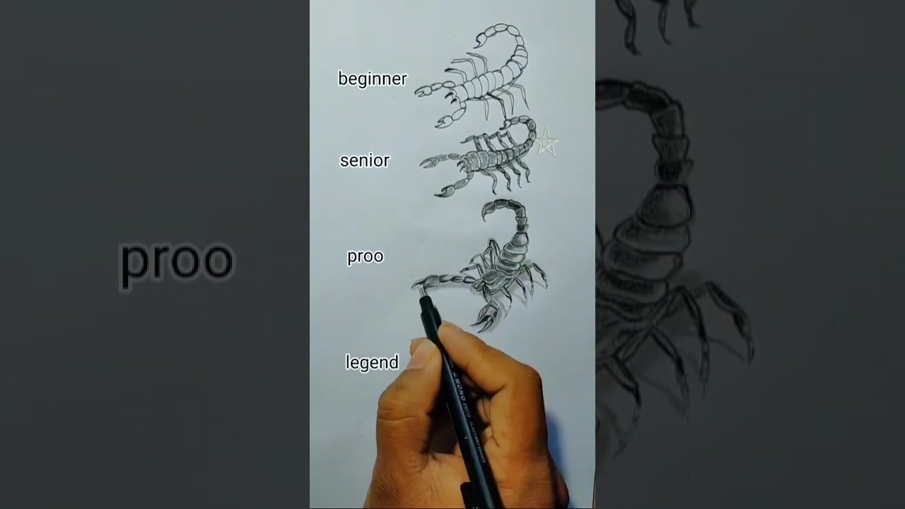 how to draw a scorpion 😯 #art #drawing #youtubeshorts #shorts #viral