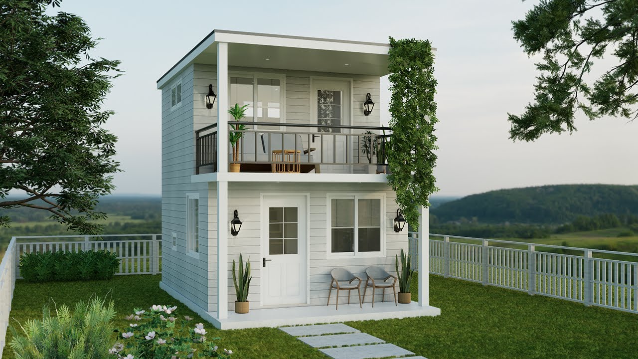 13'x16' (4x5 Meters) Two Story Tiny House Design | Tiny Home
