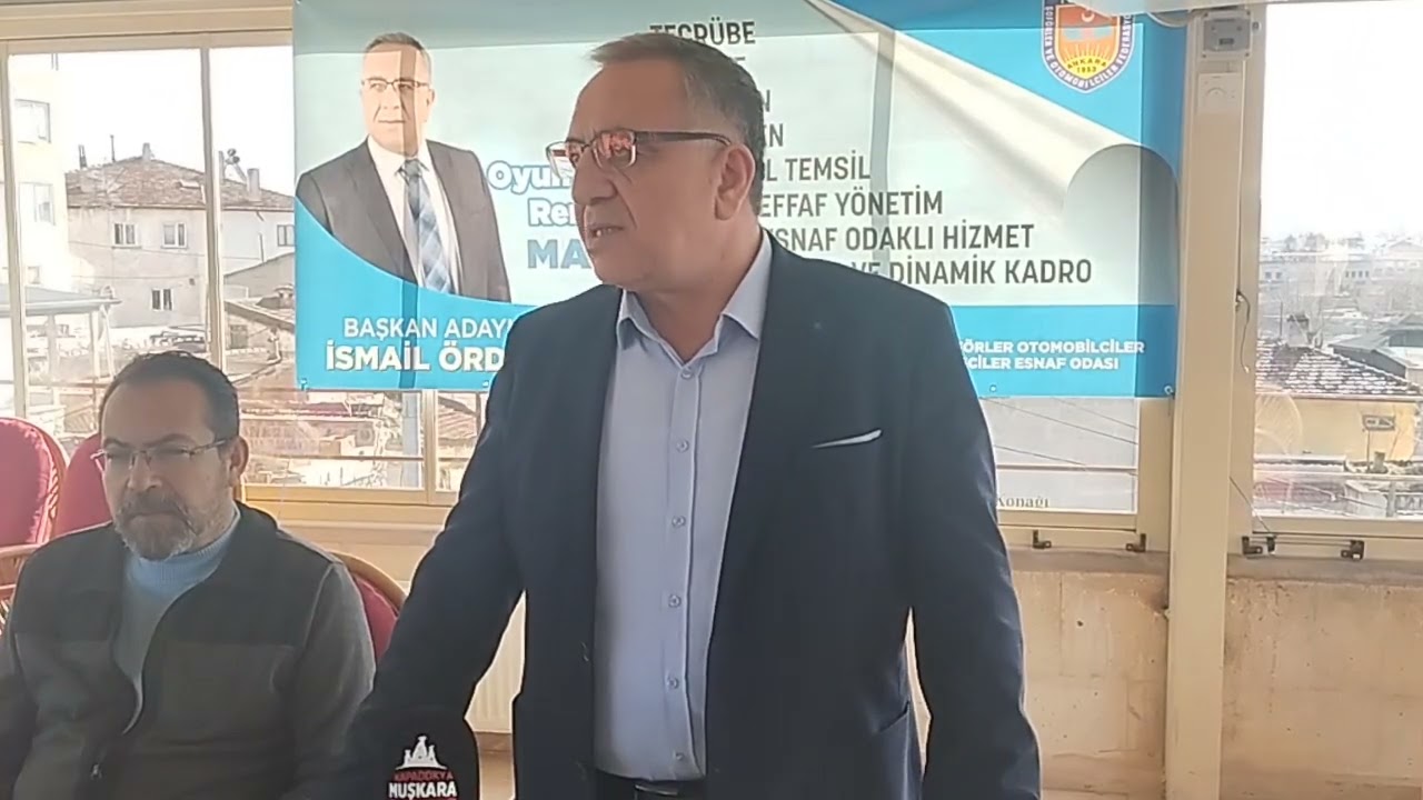 Nevşehir Şoförler Odası Başkan Adayı İsmail Ördü Gazeticilerle bir araya geldi. 