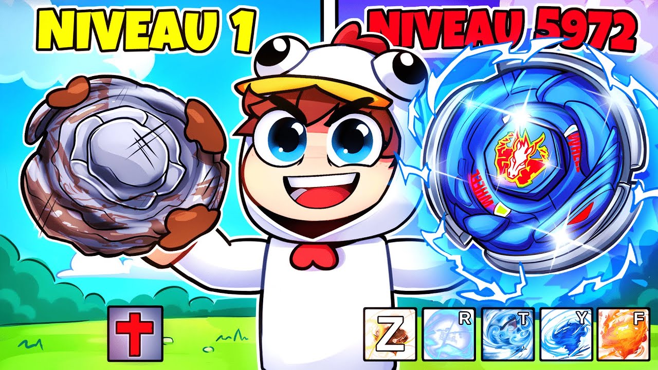 Niveau 1 vs Niveau 5972 BEYBLADE la plus FORTE sur Roblox !