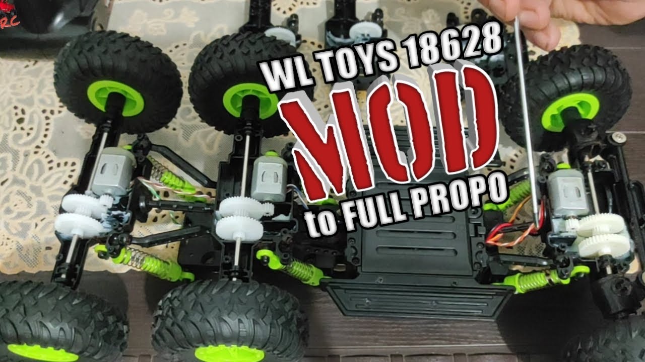 Cara upgrade WL TOYS 18628 6X6 menjadi full proporsional | rc offroad