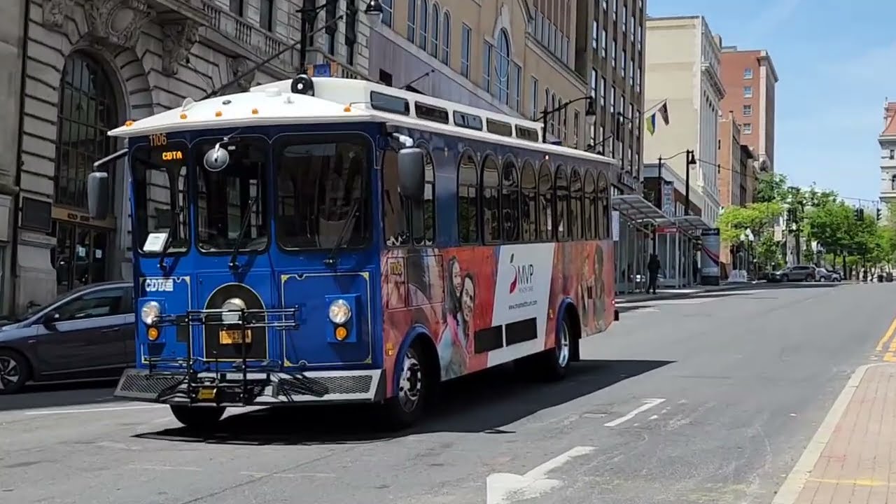 Cdta bus action in downtown Albany and downtown Troy NY S1EP39