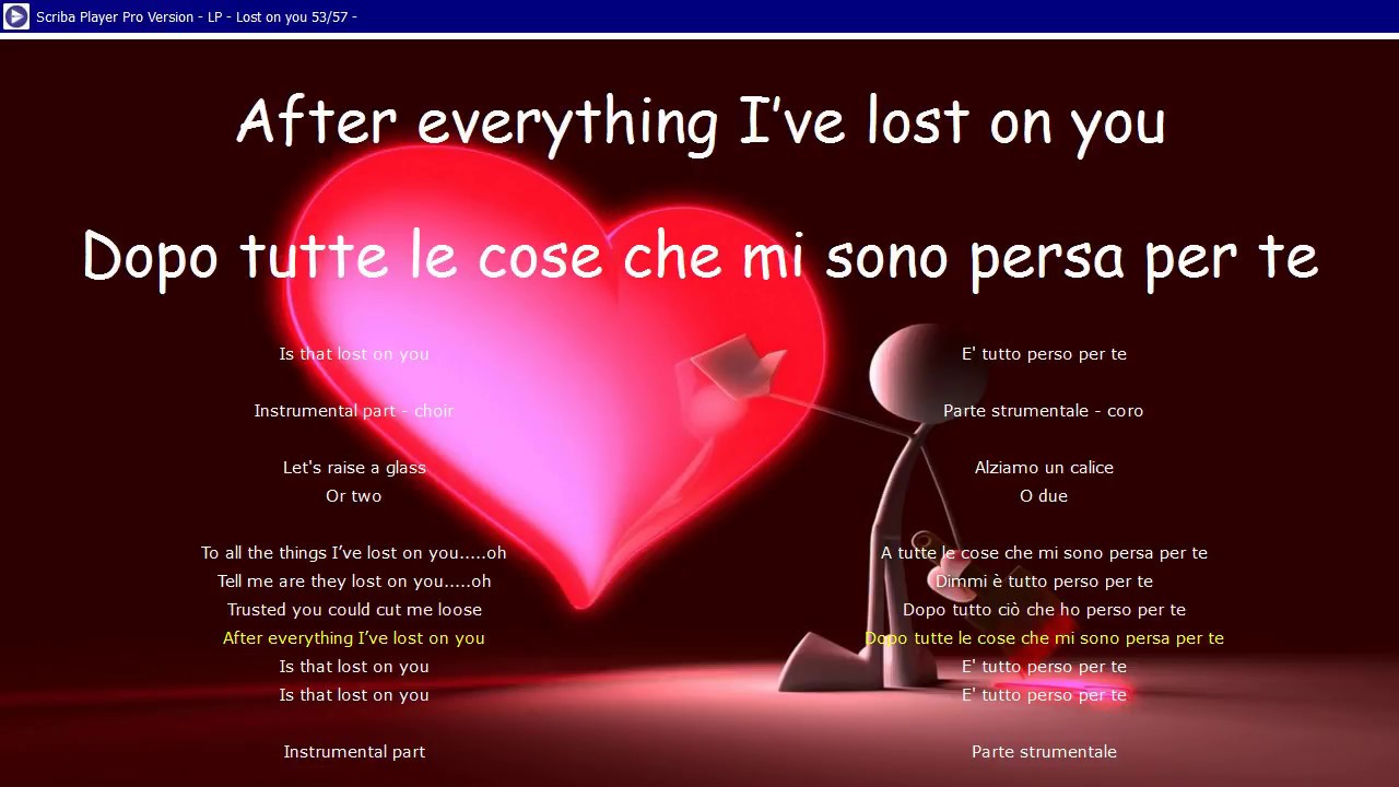 LP   Lost on you - Traduzione in italiano con testo originale in parallelo