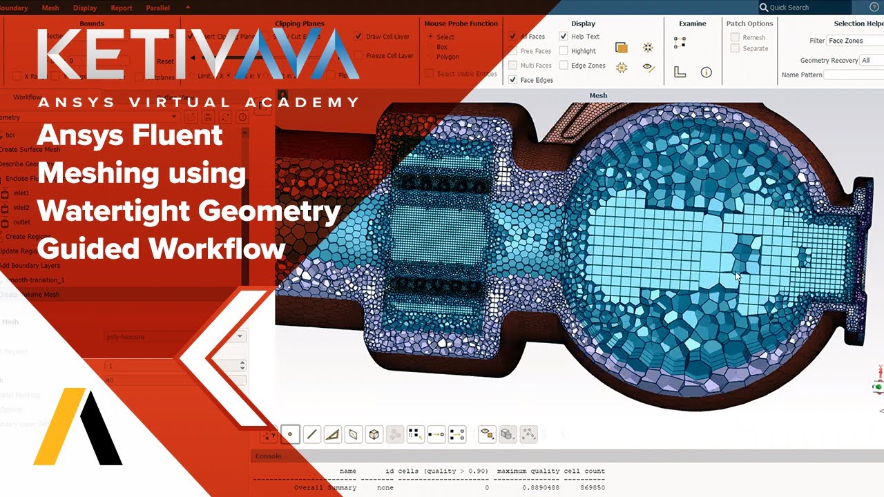 Ansys Fluent Meshing using Watertight Geometry Guided Workflow | Ansys Virtual Academy