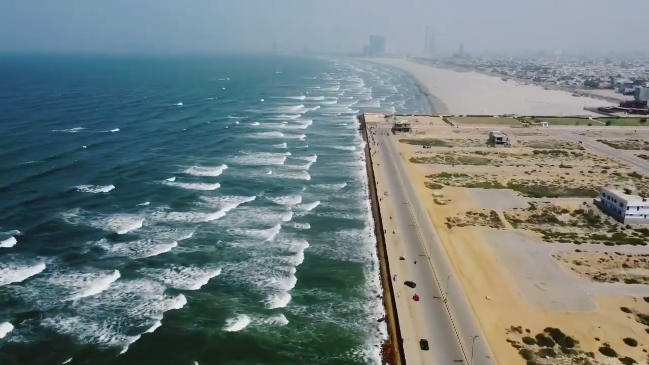 KARACHI SEAVIEW DRONE SHOT