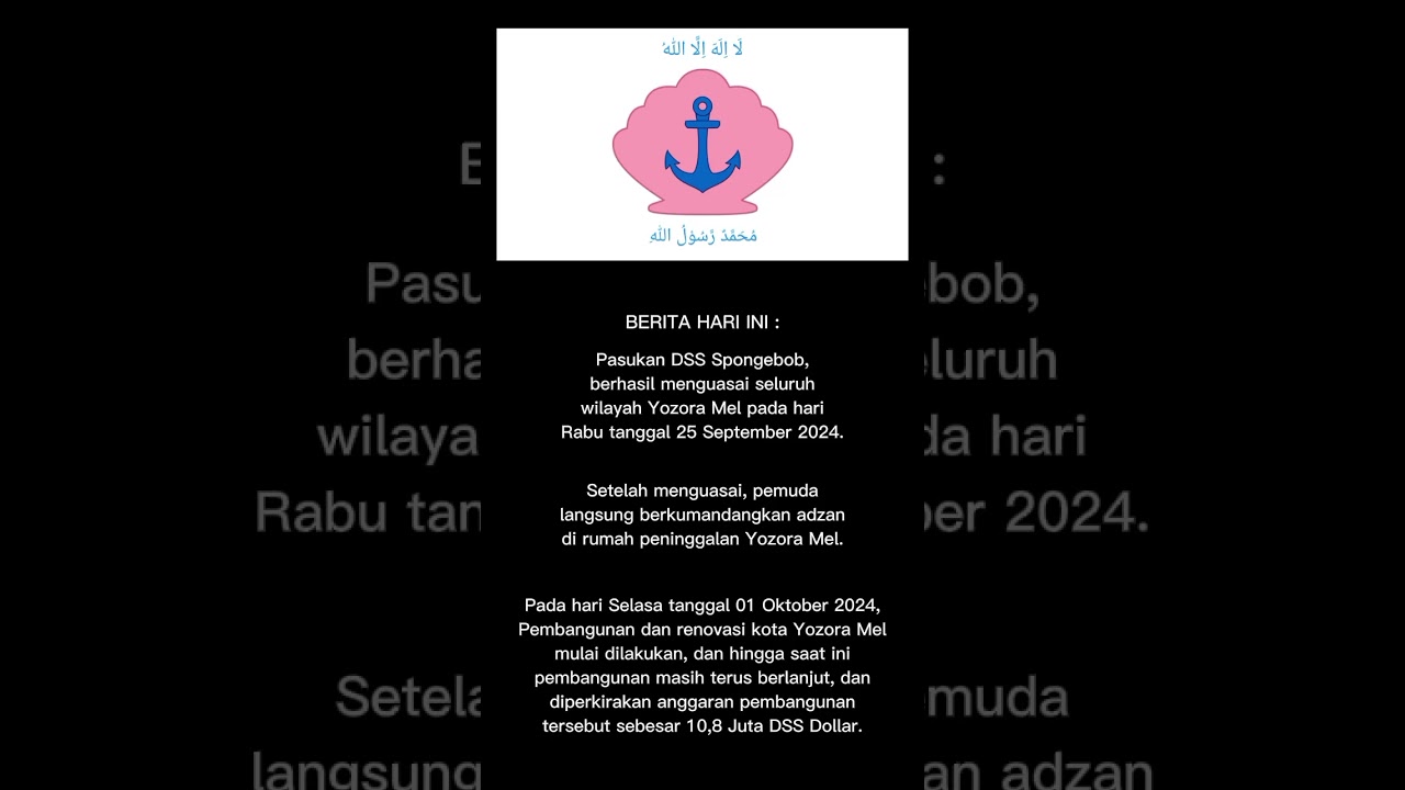 BHI : Wilayah Yozora Mel telah di kuasai & di resmikan bagian dari negara fiksi DSS Spongebob.