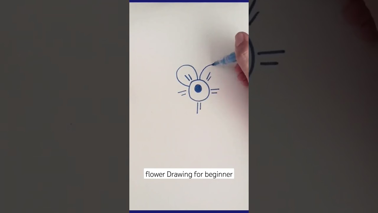 Flower Drawing for beginner #drawing #simpledrawing #draw #simpledrawingtutorial