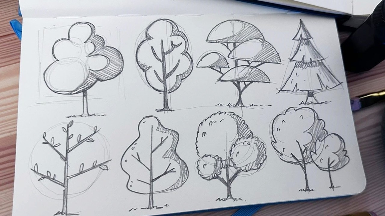 How to Draw Trees (Quick Sketch Tutorial)