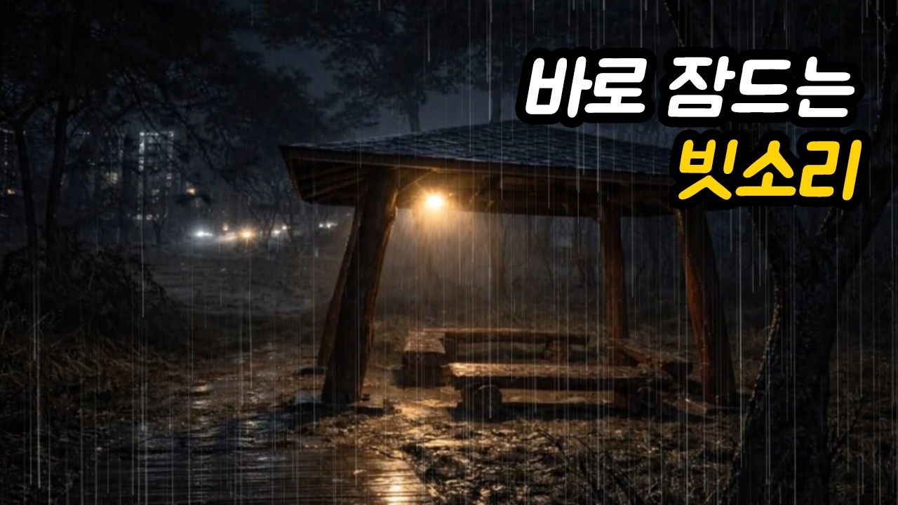 8시간 깊은 수면 ASMR | 1시간 후 화면 꺼짐 | Rain Sound for Sleep