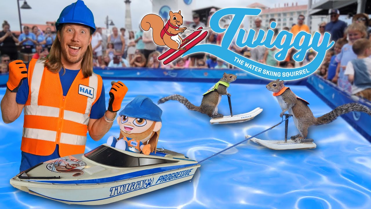 Awesome Animals | Handyman Hal meets Twiggy the Water Skiing Squirrel @Twiggyshow