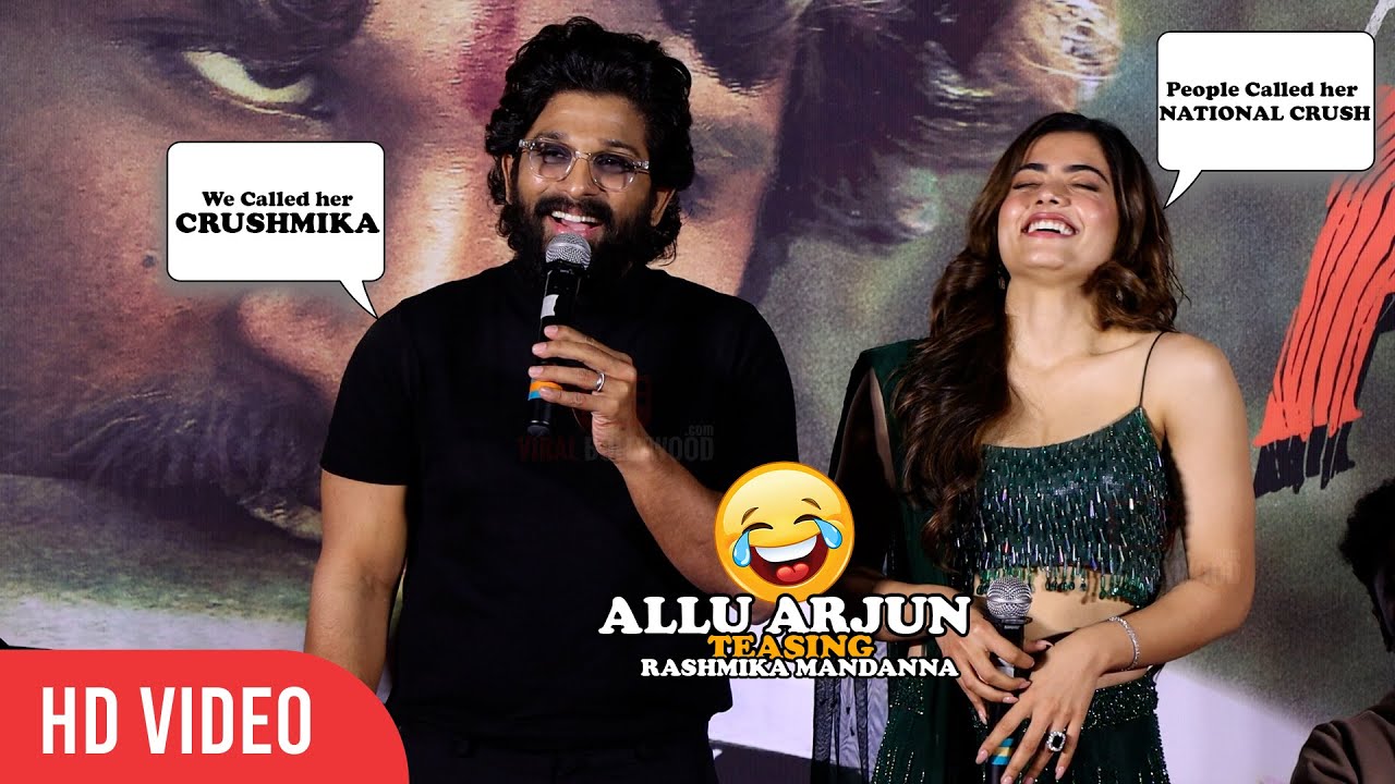 Allu Arjun FUNNY MASTI with National CRUSH Rashmika Mandanna | #Crushmika