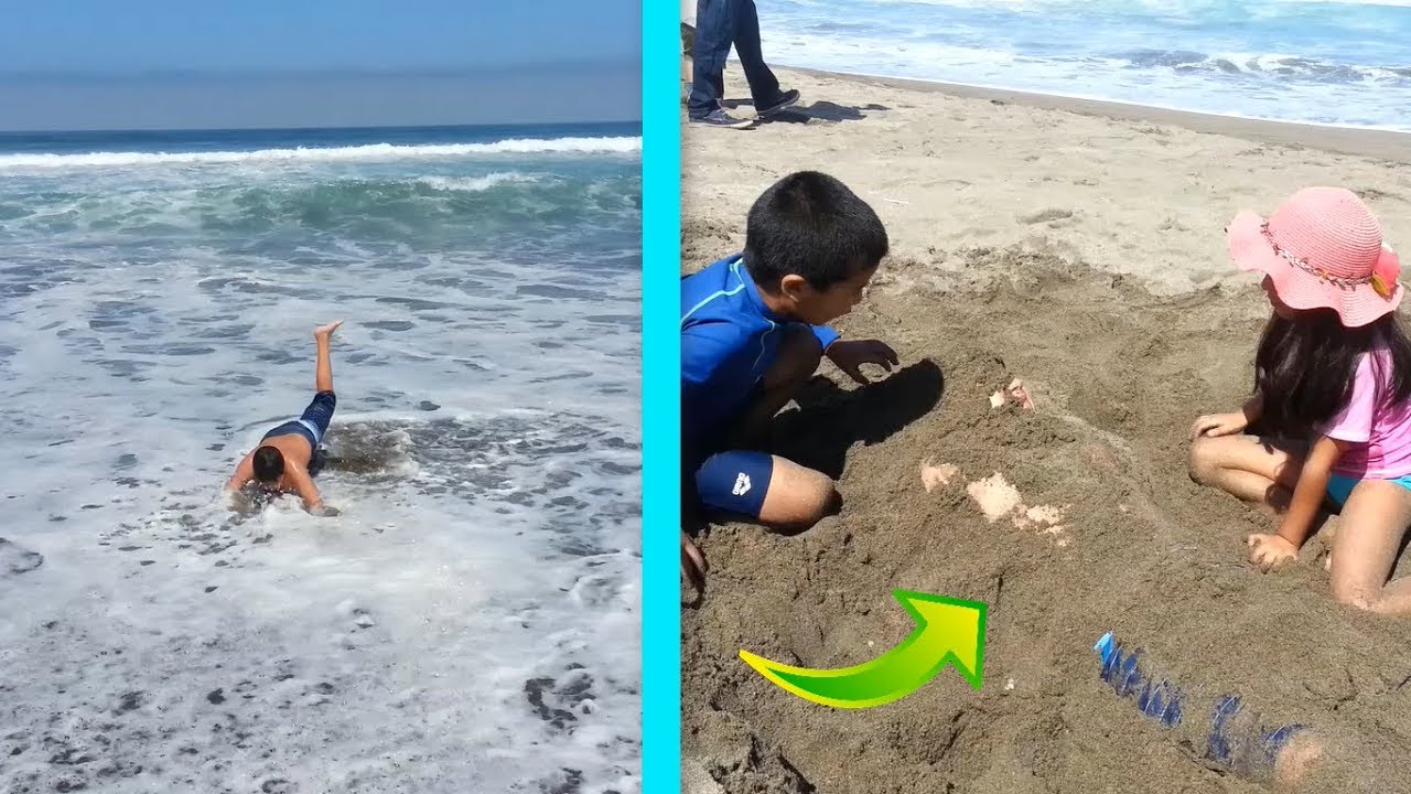 Me entierran vivo¡¡¡ En la playa