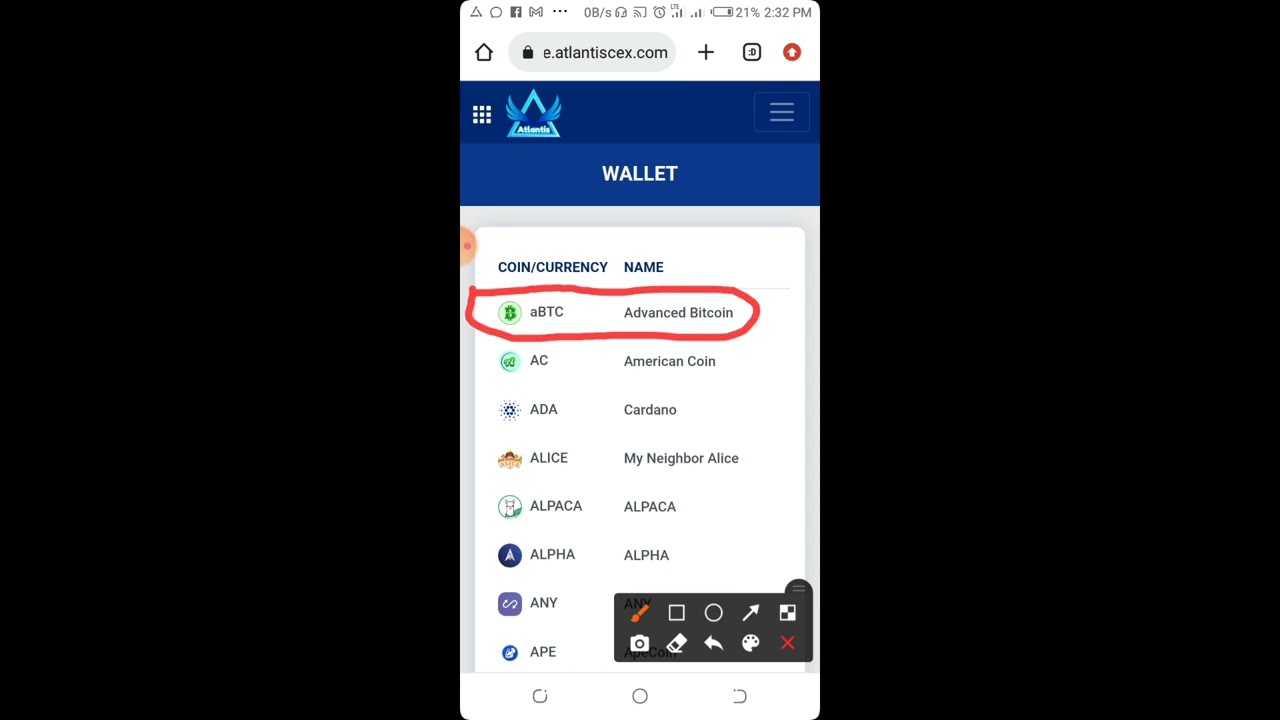 How To Get Free Advanced Bitcoin  (aBTC) on  Atlantiscex Exchange
