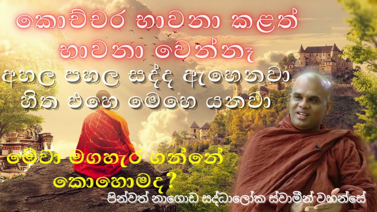 කොච්චර භාවනා කළත් භාවනා වෙන්නෑ | ven.nagoda saddhaloka thero | budu karuna