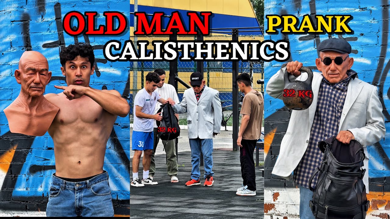OLD MAN STREET WORKOUT PRANK HEAVY SURPRISE: GRANDPA&rsquo;S HIDDEN STRENGTH