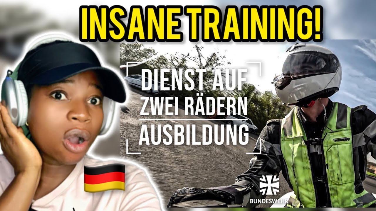 Немецкая 🇩🇪 военная реакция ~ Обучение вождению мотоцикла в Вооружённых силах Германии