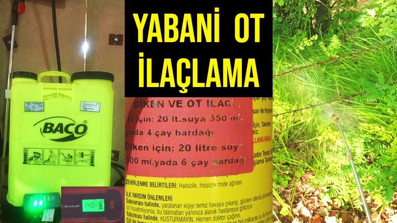 Yabani Ot Kurutma Sırt Pompası ile Diken ve Ot İlaçlama