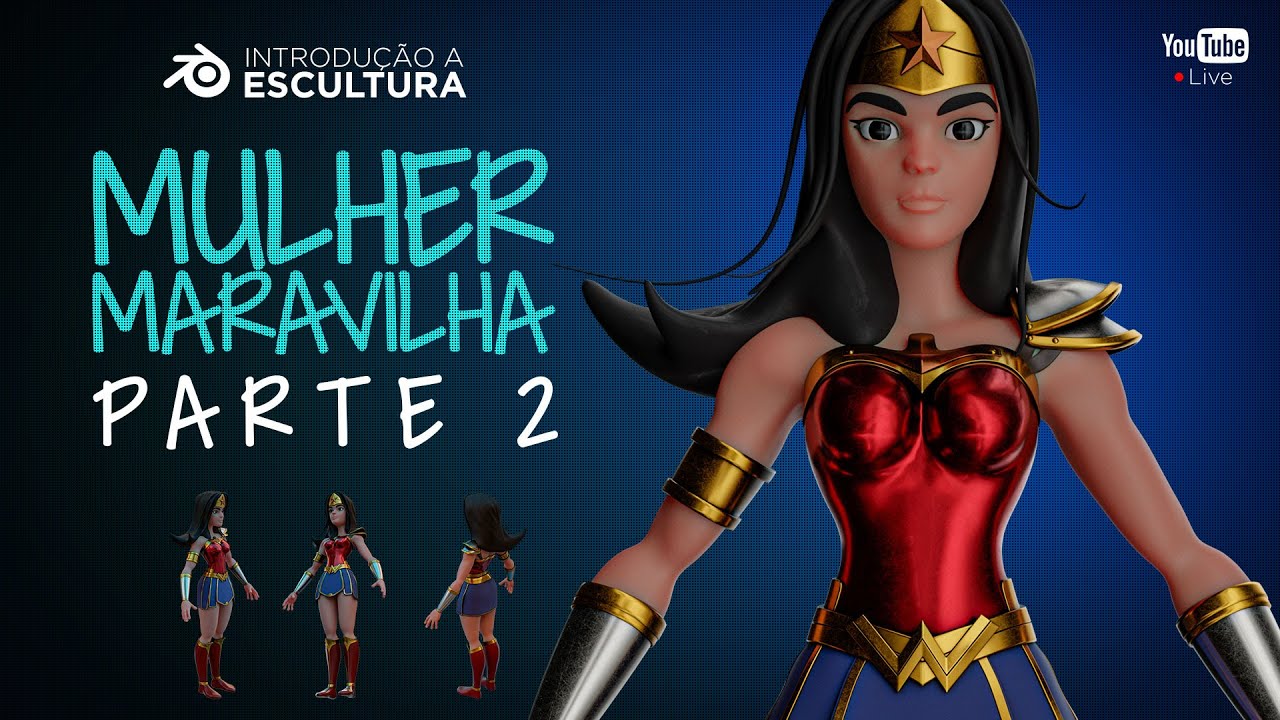 Blender 2.9 - Mulher Maravilha - Parte 2