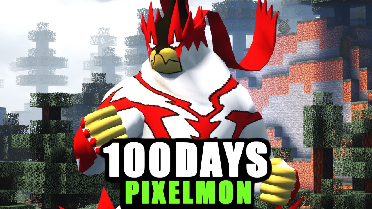 100 Days in Minecraft Pixelmon: Building the Ultimate Pokemon Team!