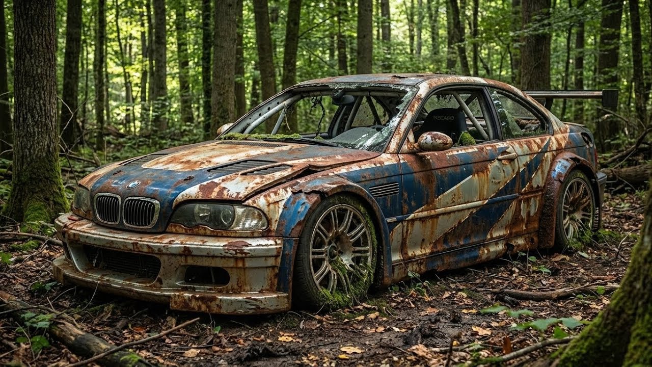 ASMR Car Restoration: Rusted-Out BMW M3 GTR Transformation — From Forest Wreck to Showroom Finish 4K