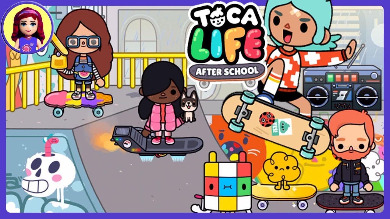 Toca Life: After School Skateboard Dance Paint Graffiti Sport App Gameplay Kids Toys