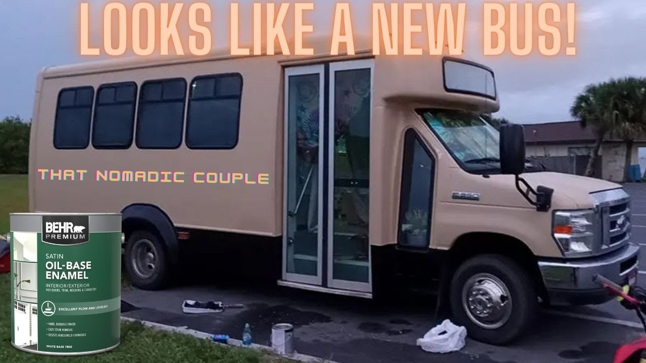 Finally Finished painting our shuttle bus! #RVLife