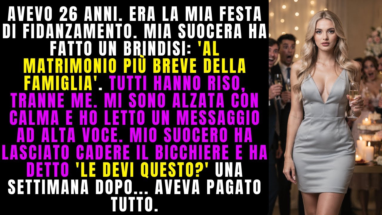Al mio fidanzamento, mia suocera ha brindato: 'Al matrimonio più breve della famiglia' — Allora...