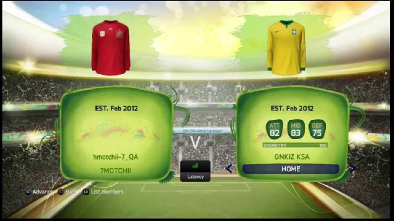 فيفا 14 التميت تيم كاس العالم تشكيلتي + مباراة خيااااالية معانا متخصص كاس عالم ^^ FIFA14 UT