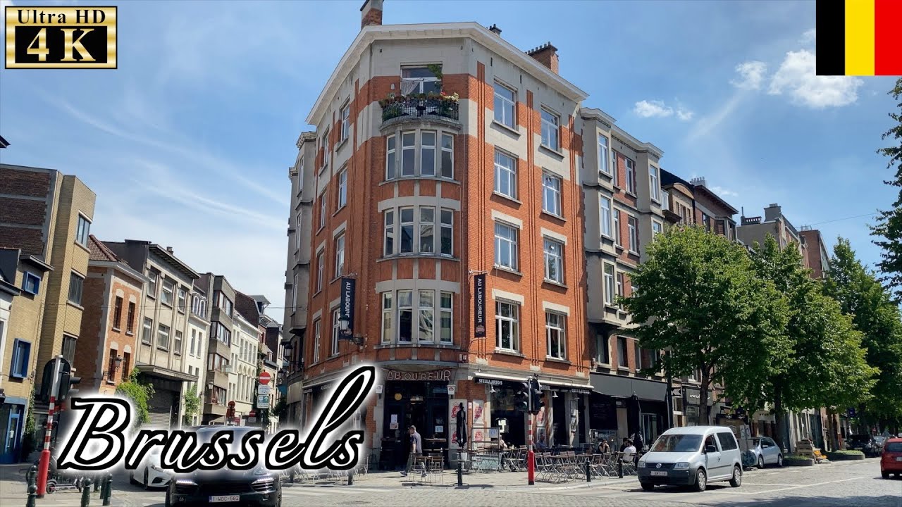 🇧🇪Brussels Summer Walk - Dansaert District -【4K 60fps】