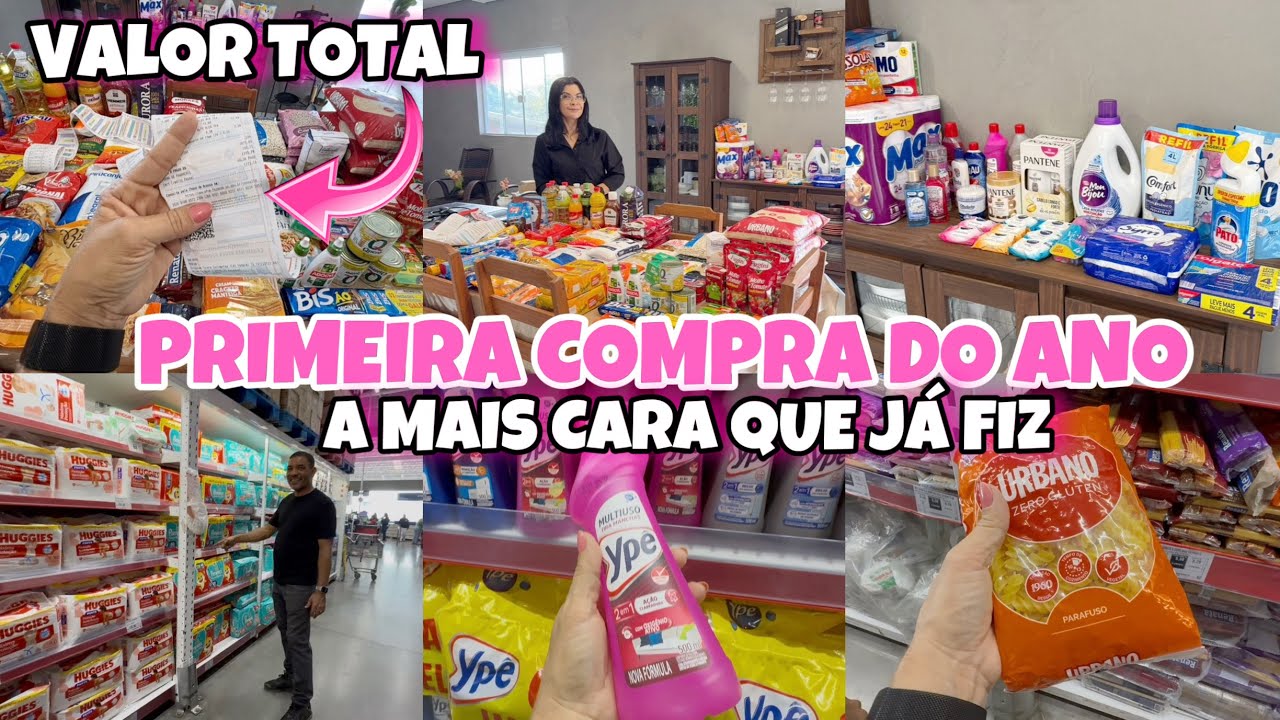 COMPRAS DO MÊS / Assaí Atacadista / VLOG NO MERCADO / Valor Total Pra 5 Pessoas. 