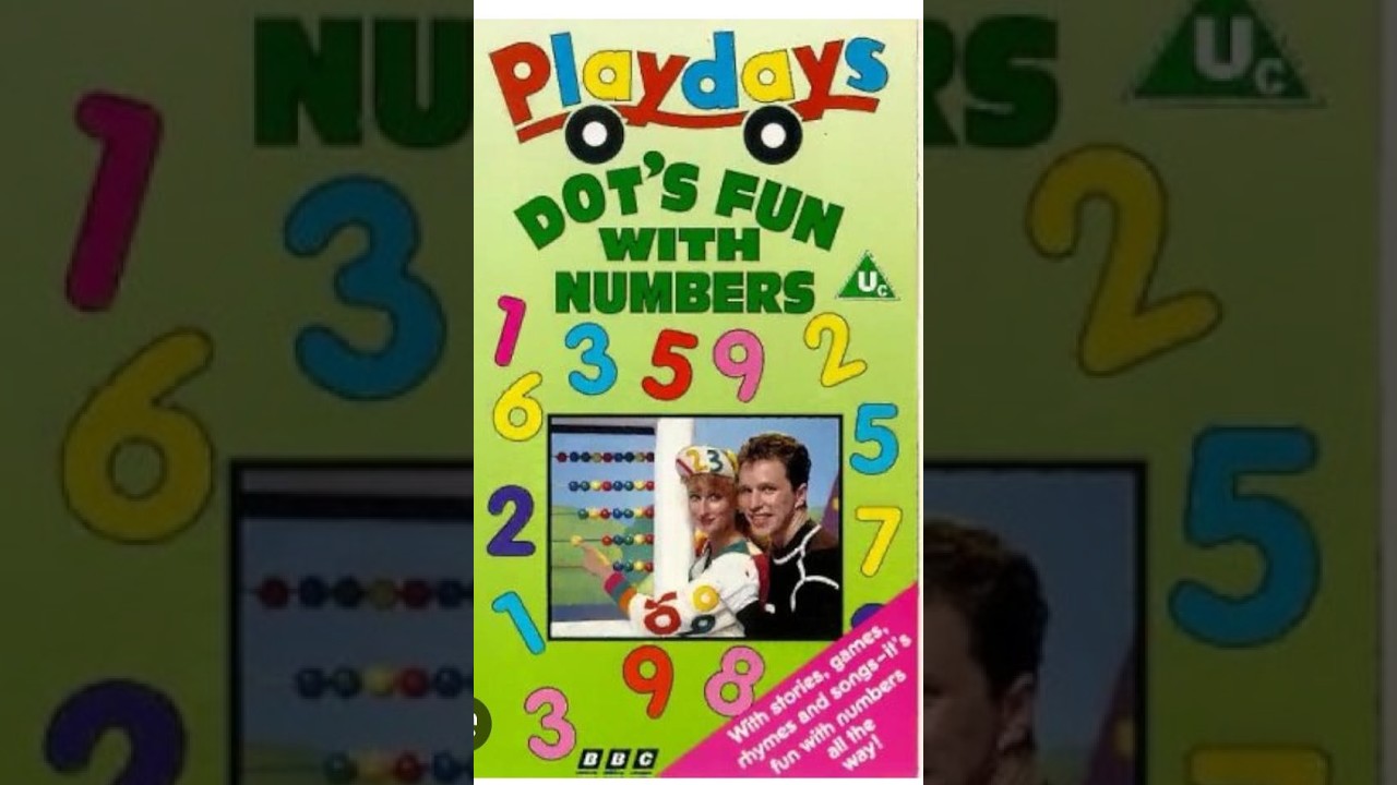 Playdays - Dots Fun With Numbers VHS UK (1993)