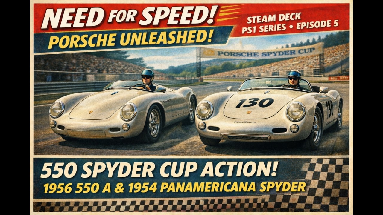 PS1 Need for Speed: Porsche Unleashed – Steam Deck Series | Episode 5 | 1954 550 Spyder Cup Glory at