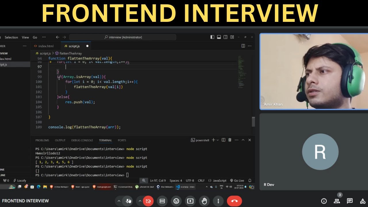 𝐅𝐑𝐄𝐒𝐇𝐄𝐑'𝐒 𝐅𝐫𝐨𝐧𝐭 𝐄𝐧𝐝 𝐃𝐞𝐯𝐞𝐥𝐨𝐩𝐞𝐫 𝐈𝐧𝐭𝐞𝐫𝐯𝐢𝐞𝐰 𝐍𝐨 - 𝟎𝟕 | ReactJS, Javascript, HTML,CSS,Redux